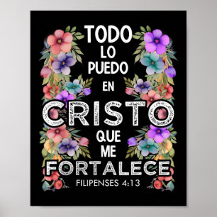 Poster Philippians 4_13 Bíblia cristã espanhola Verse Jes