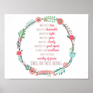 Pôster Philippians 4:8