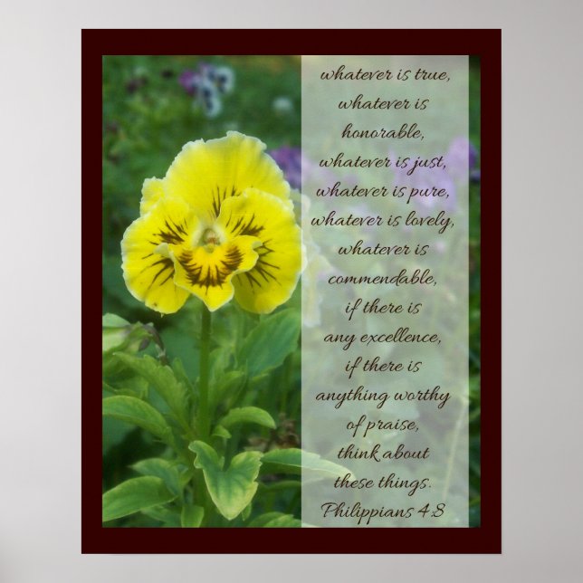 Pôster Philippians 4:8 (Frente)