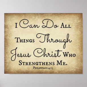 Poster Philippians eu posso fazer todas as coisas atravé