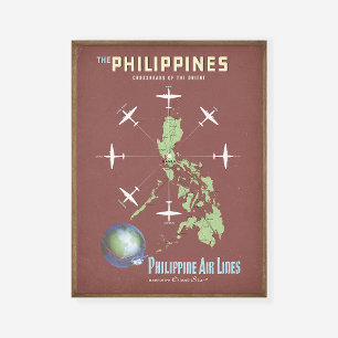 Poster Philippine Airlines Orient Viagens vintage