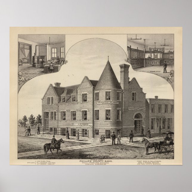 Pôster Phillips County Bank, Phillipsburg, Kansas (Frente)