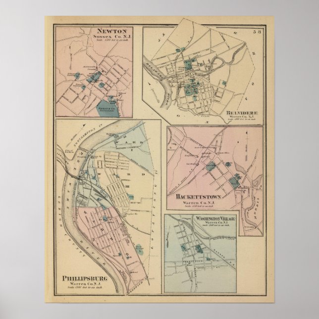 Pôster Phillipsburg, NJ (Frente)