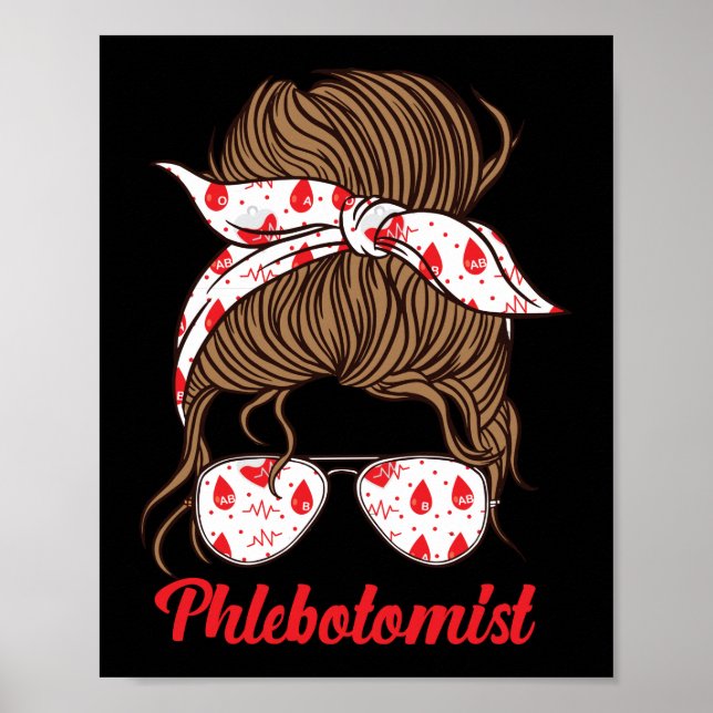 Poster Phlebotomist Phlebotomist Rapariga Phlebotomist Ph (Frente)