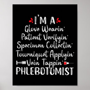 Poster Phlebotomist Phlebotomy Technician Enfermeira Enfe