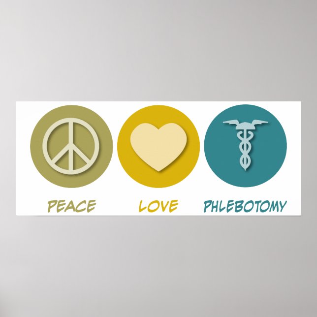 Poster Phlebotomy Peace Love (Frente)