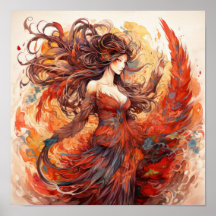 Phoenix Ascendente: Retrato da Mulher Resiliente