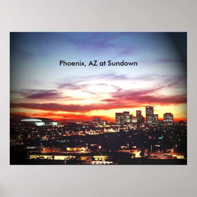Poster Phoenix, AZ no Sundown (Frente)
