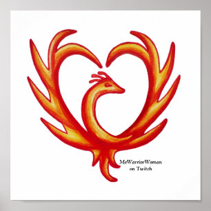 Poster Phoenix Heart, MeWarriorWoman no Twitch