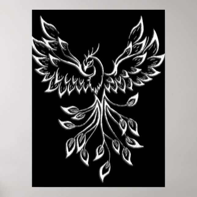 Poster Phoenix nasce em preto (Frente)