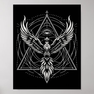 Poster Phoenix Terceiros Olhos Geometria Sagrada Espiritu