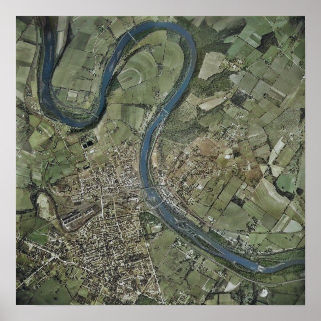 Poster Phoenixville Mont Clare 1947 Aerial Fotografia PA (Frente)