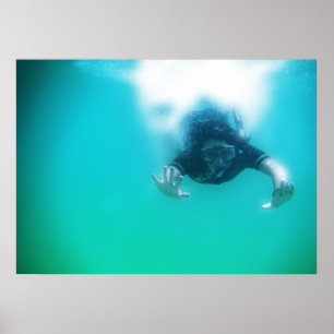 Poster photo perfect snorkeler