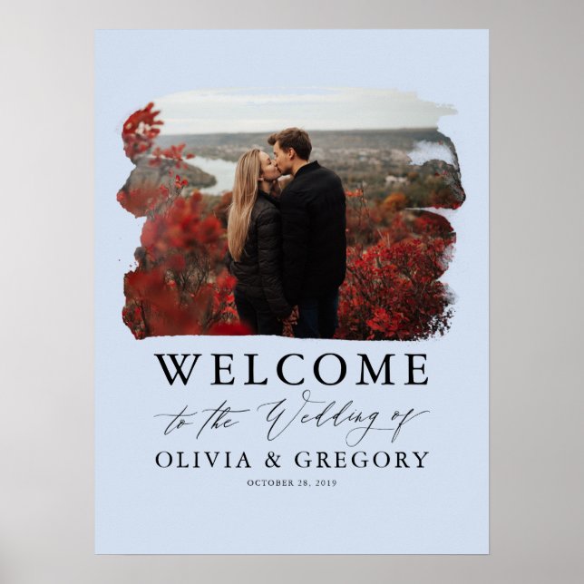 Poster Photo Wedding Welcome Sign (Frente)