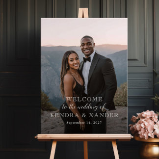 Poster Photo wedding welcome sign, photo welcome