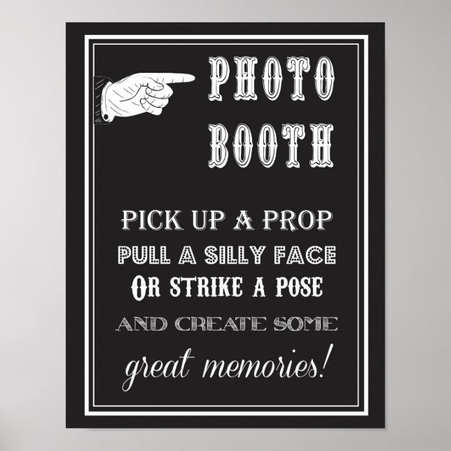 Pôster Photobooth - Vintage - Sinal - Casamento - Partido (Frente)