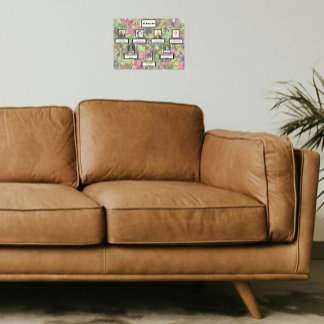 Poster PhotoFamily Tree 3 Generation Pink Four O'clock's