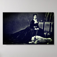 Photograph Empress Elisabeth of Austria with dog