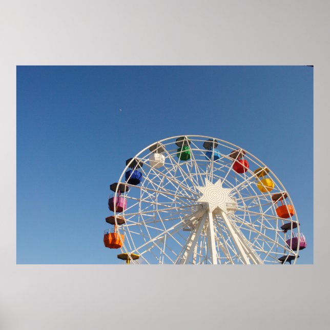 Poster Photography of worms eye ferris wheel (Frente)