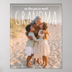 Poster PhotoPop Personalizado Nós Amamos Você Muito Vovó