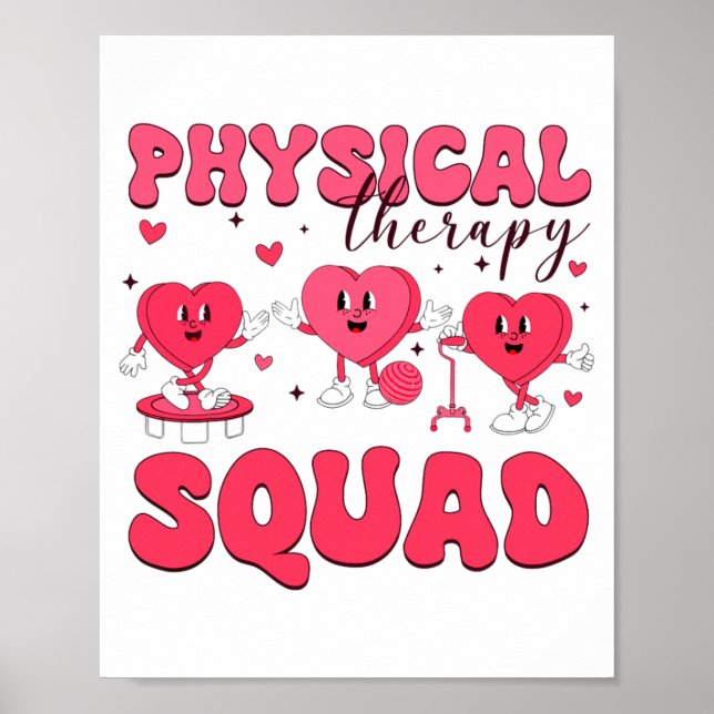 Poster Physical Therapy Squad Valentines Day Pt Pta Vale  (Frente)