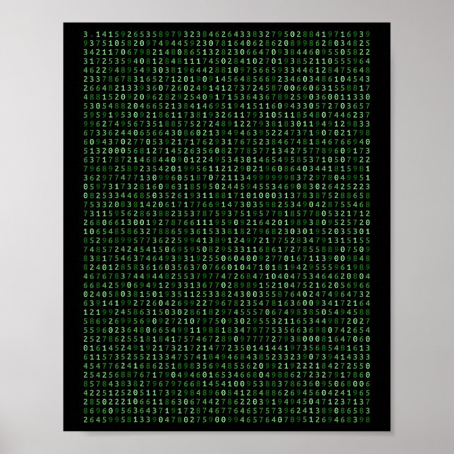 Poster Pi 2025 Digits Matrix Legal Design Para Matemática (Frente)