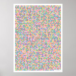Poster Pi art - Pi à casa decimal 3.141