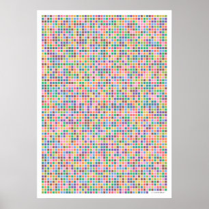 Poster Pi art - Pi à casa decimal 3.141