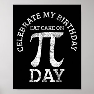 Poster Pi Birthday Math Day Vintage