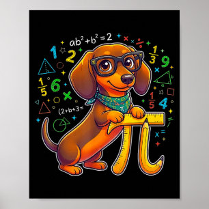Poster Pi Dachshund Matemática Pi Matemática Pi Dia Simbó