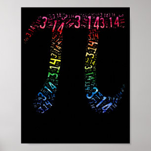 Poster Pi Day 3.14 Math Geek Colorful ( de matemática)