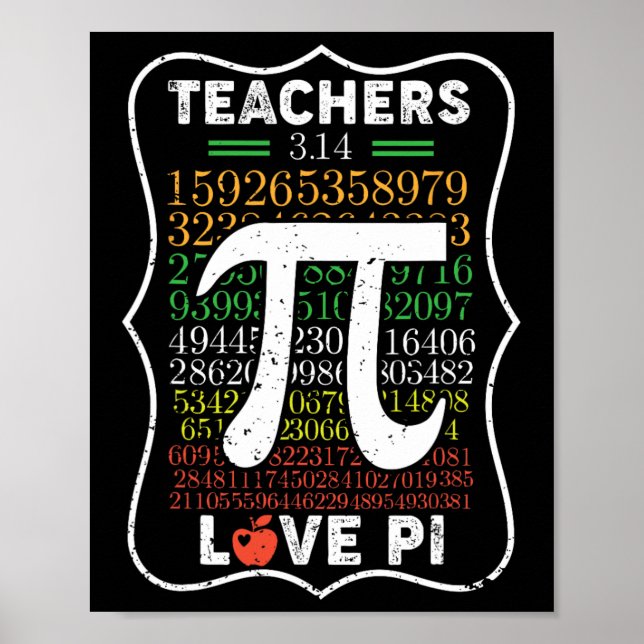 Poster Pi Day 3.14 Professores Adoram Pi Professores De M (Frente)