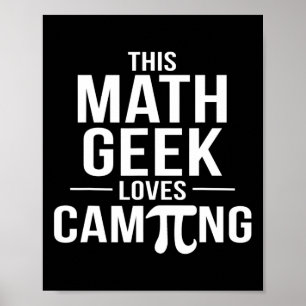 Poster Pi Day Camping Teacher Math Geek Teacher Math Club