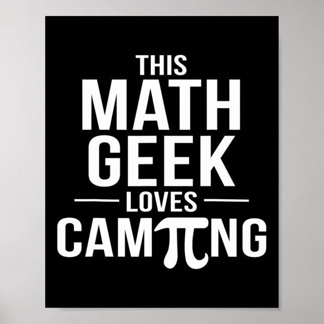 Poster Pi Day Camping Teacher Math Geek Teacher Math Club (Frente)