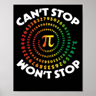 Poster Pi Day Can't Won Stop Math 2022 Dress Kids Art