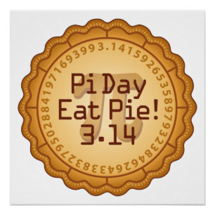 Pôster Pi Day, Coma Pie! 14 de março