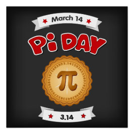 Pôster Pi Day é 14 de março, Traga Pie!
