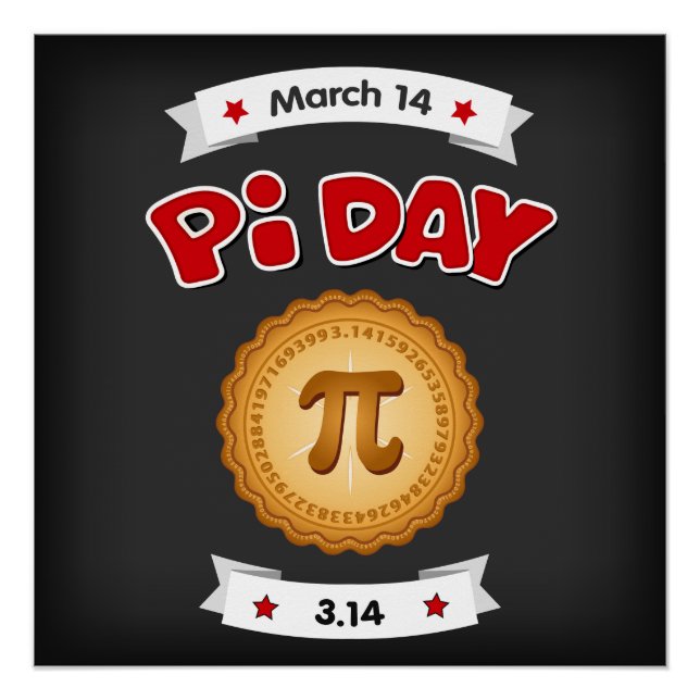 Pôster Pi Day é 14 de março, Traga Pie! (Frente)