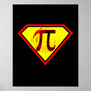 Poster Pi Day Engraçado De Super-Herói Engraçado