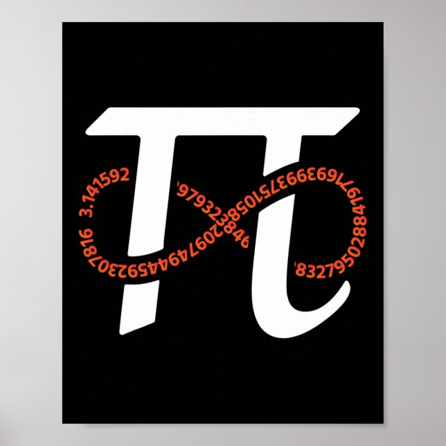 Poster Pi Day Engraçado Números Infinitos Do Geek Nerd Ma (Frente)