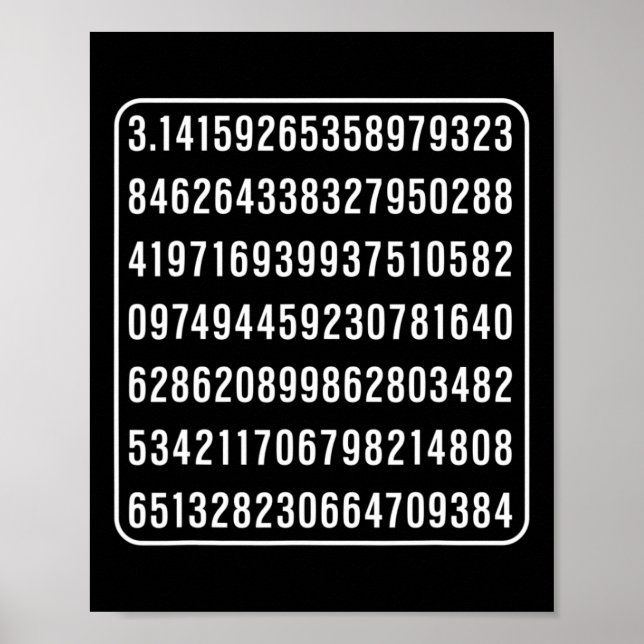 Poster Pi Day Grego Números De Pi Grego Nerd Ge Amantes D (Frente)