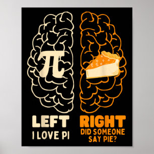 Poster Pi Day I Love Pie Math Lover Stuacher Men W