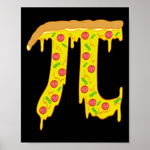 Poster Pi Day Kids Pizza Pi Engraçada Comida Matemática