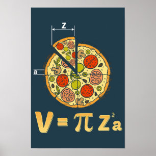Poster Pi Day Math Class Professor Pizza Gag