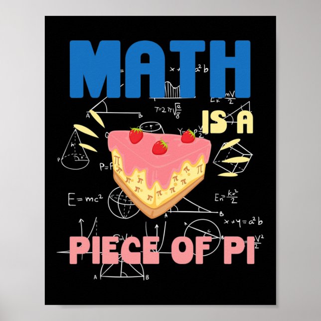 Poster Pi Day Math É Uma Peça De Professora De Matemática (Frente)