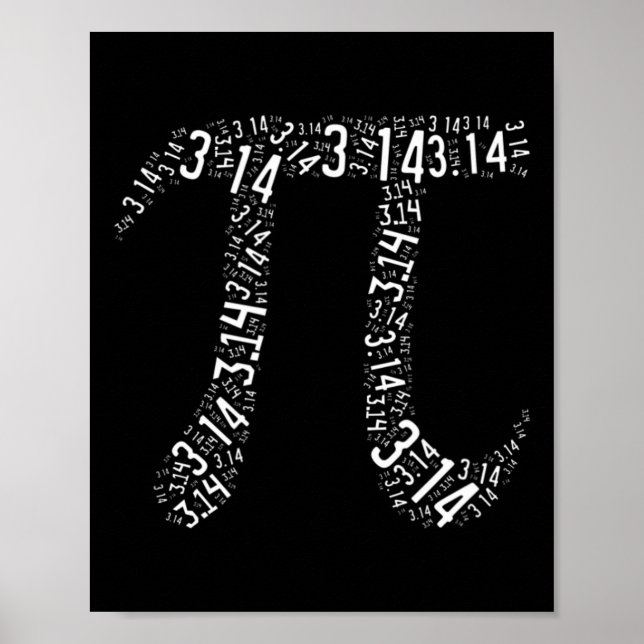 Poster Pi Day - Nerd - Love Math Pi Symbol - Kids (Frente)