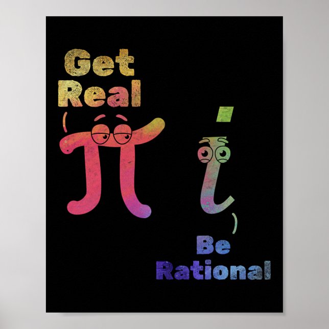 Poster Pi Day Pi Math Pi Símbolo Engraçado Matemática Se  (Frente)