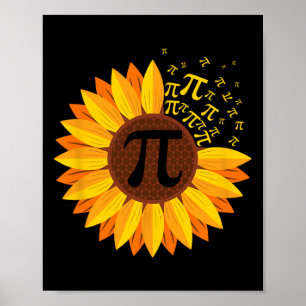 Poster Pi Day Sunflower Pi Number Símbolo Math Themed Sci