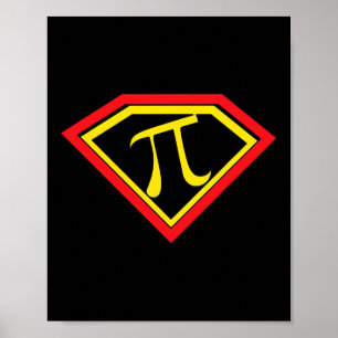 Poster Pi Day Superpi Pi Super-Herói Math Professor Mathe