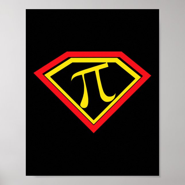 Poster Pi Day Superpi Pi Super-Herói Math Professor Mathe (Frente)